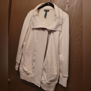 Ralph Lauren Cream Cotton Blend Sweater Coat W/Southwestern Accents Small